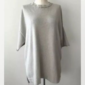 BRUNELLO CUCINELLI Short sleeve Oversized 100% Cashmere Sweater